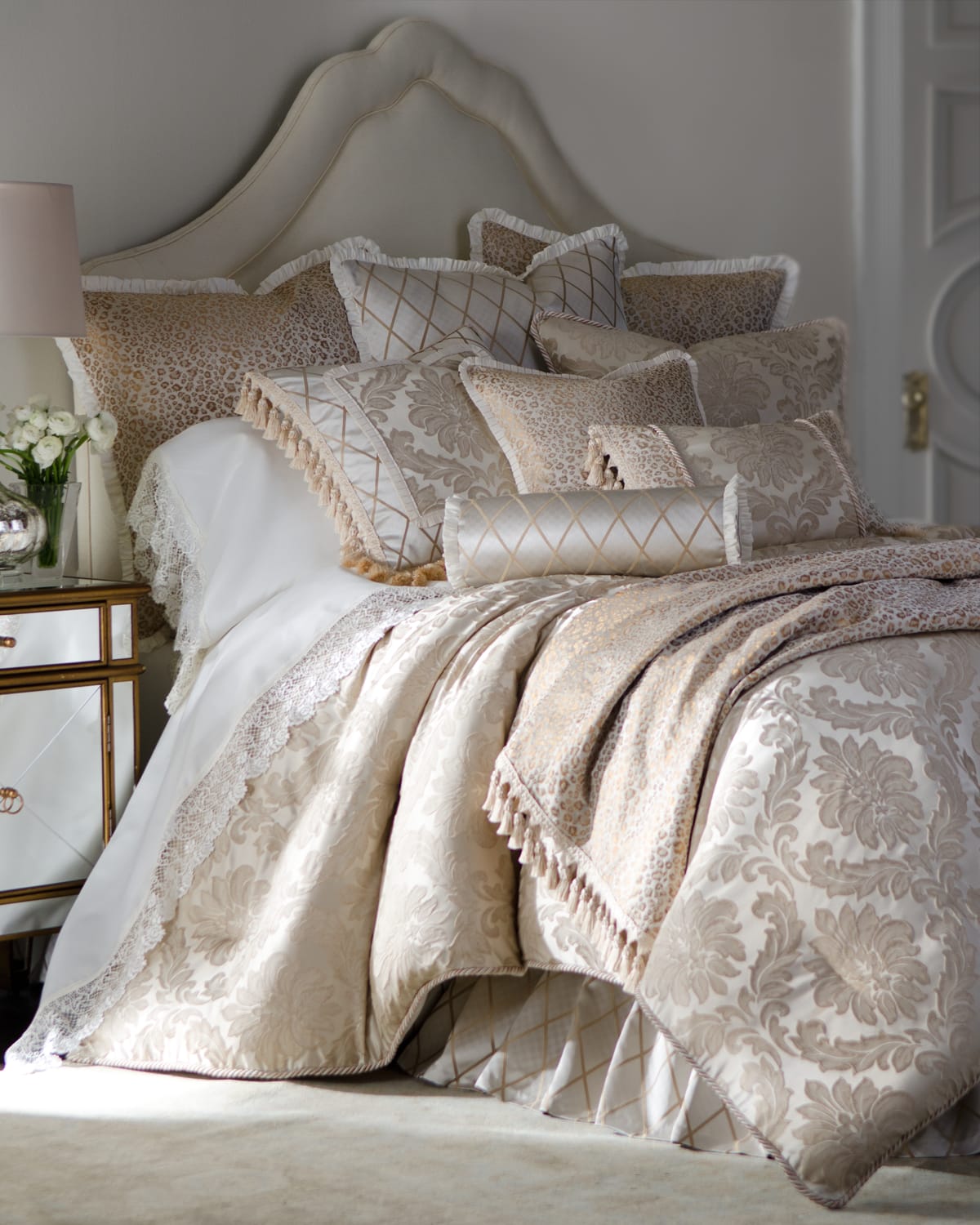 Image Isabella Collection by Kathy Fielder Darby King Damask Sham with Cording