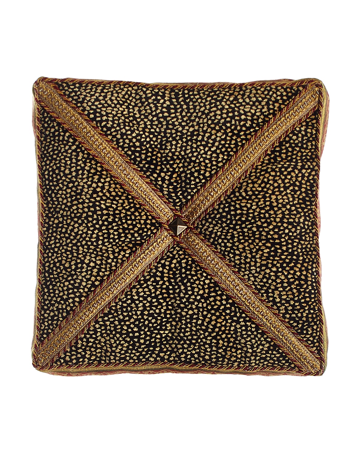 Image Sweet Dreams Exotica Animal-Patterned Velvet Box Pillow, 14"Sq.