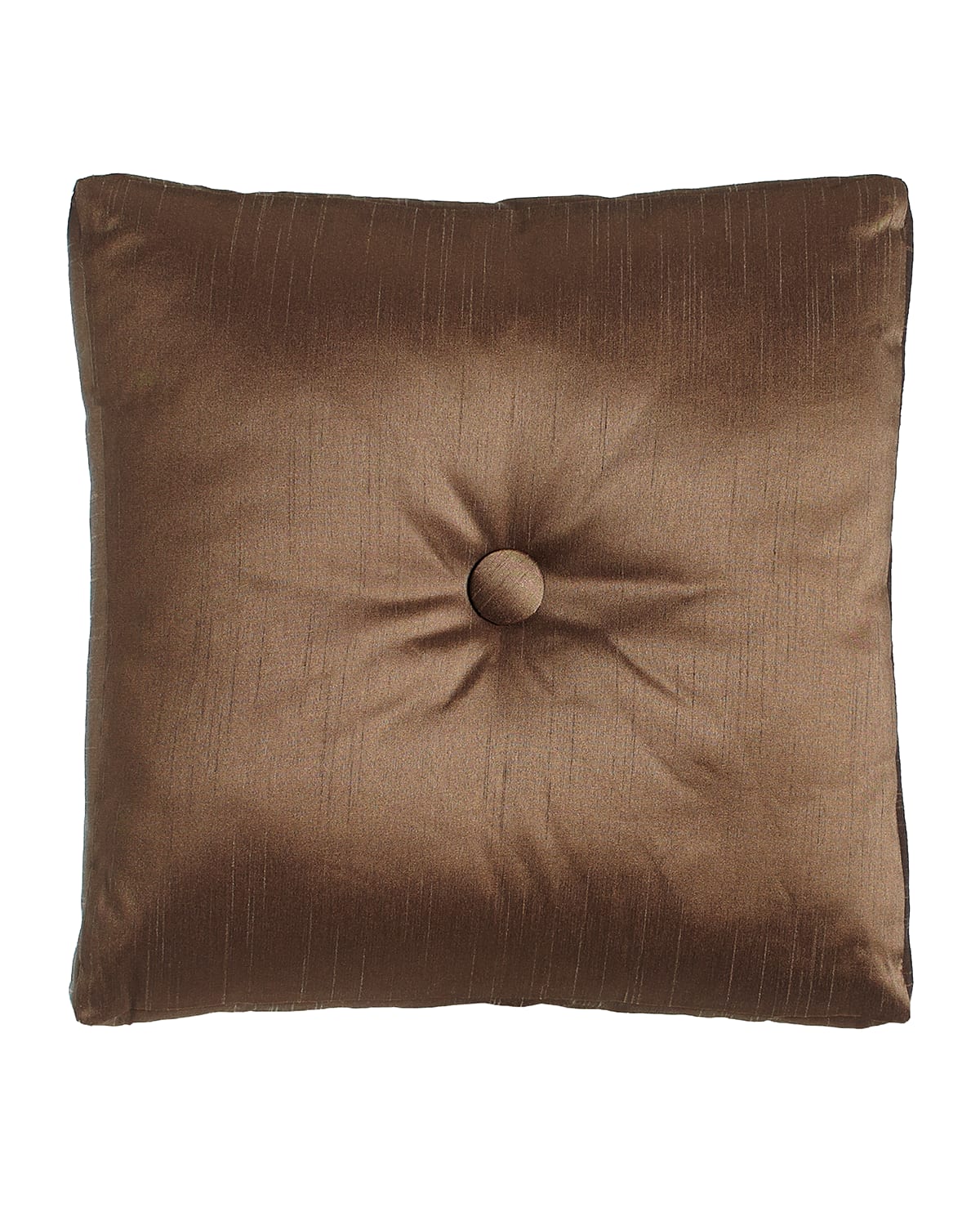 Image Dian Austin Couture Home Le Plaza Solid-Color Box Pillow with Button Center, 20"Sq.