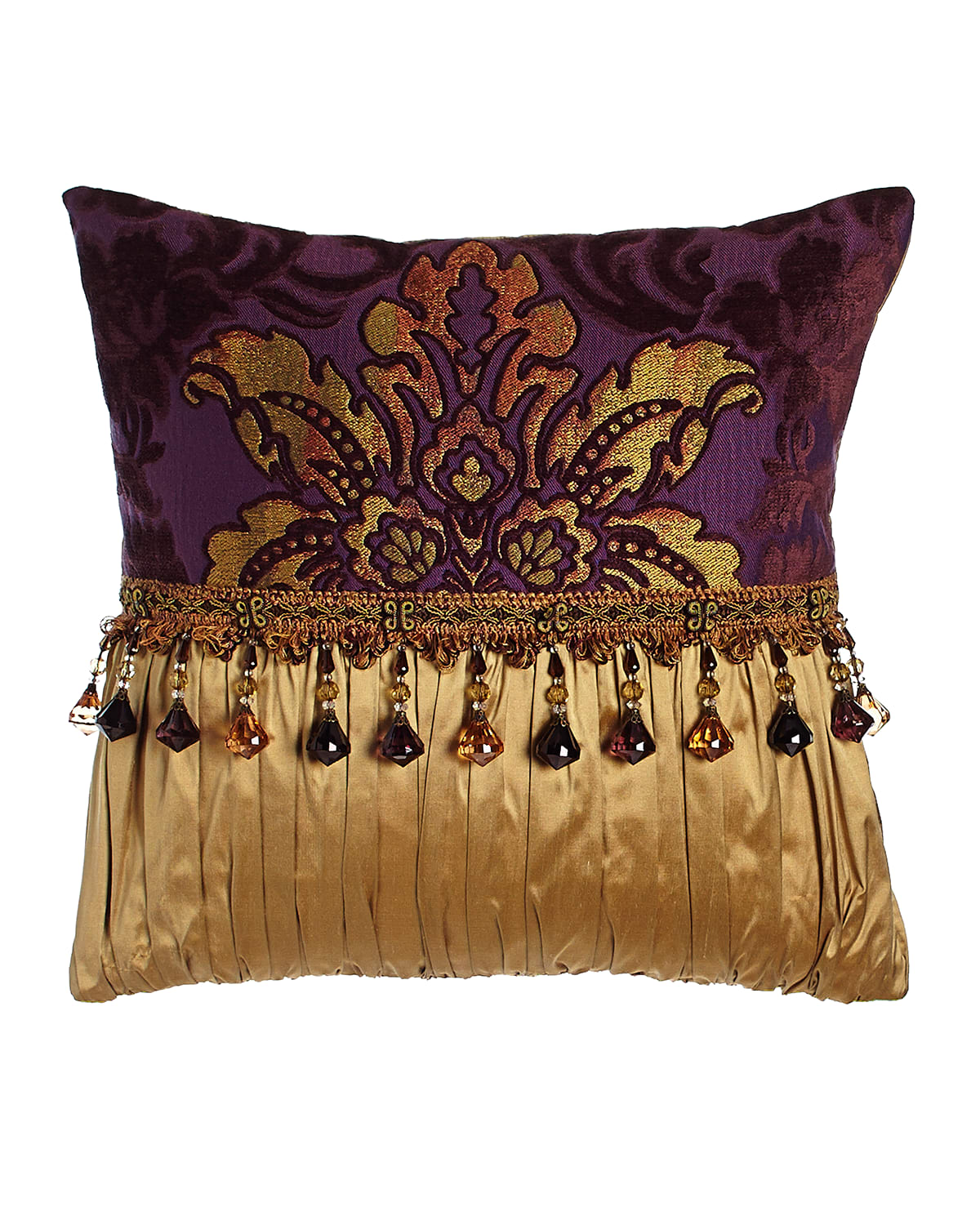 Image Dian Austin Couture Home Royal Court Pieced Pillow, 17"Sq.