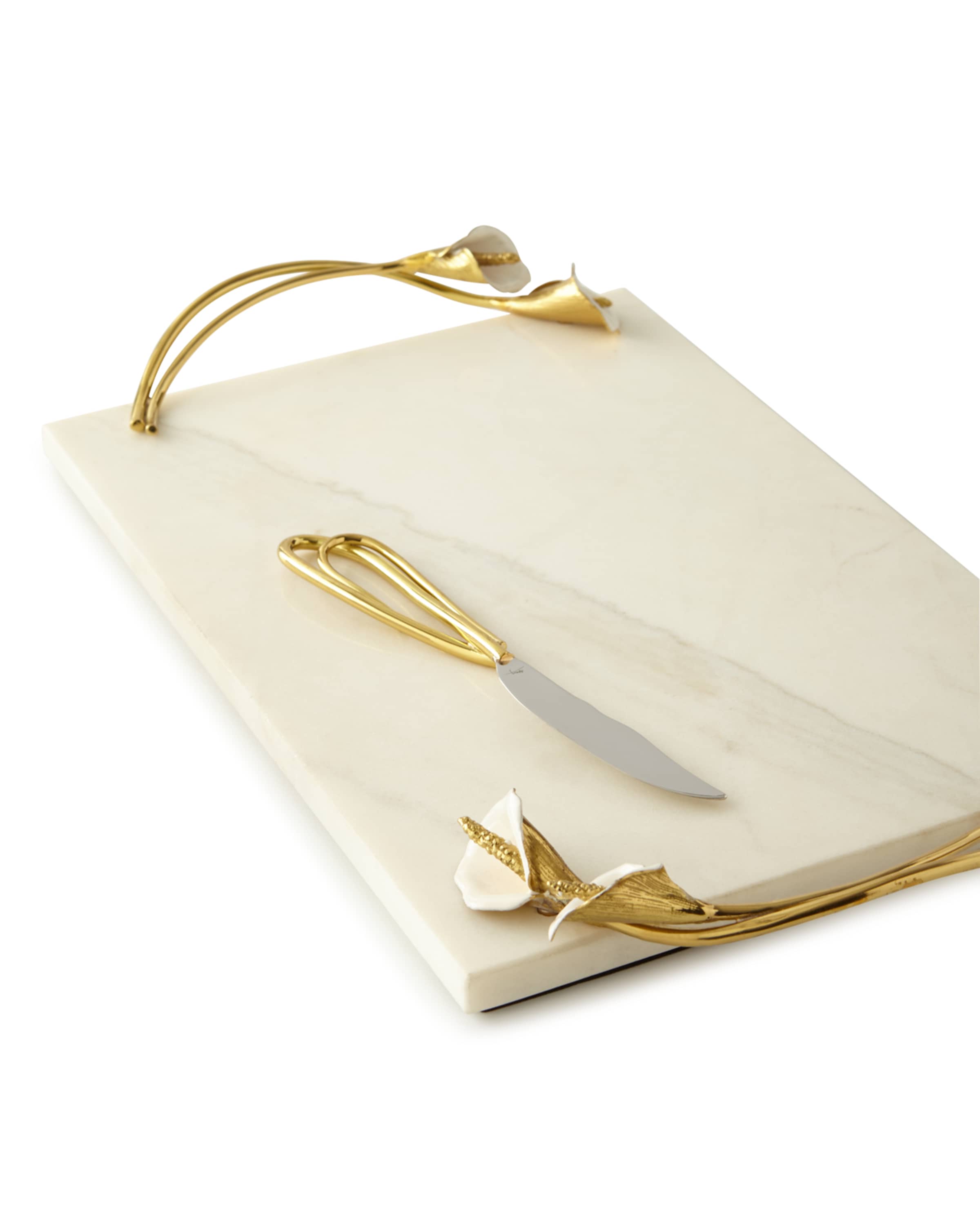 Michael Aram Calla Lily Cheese Board with Knife