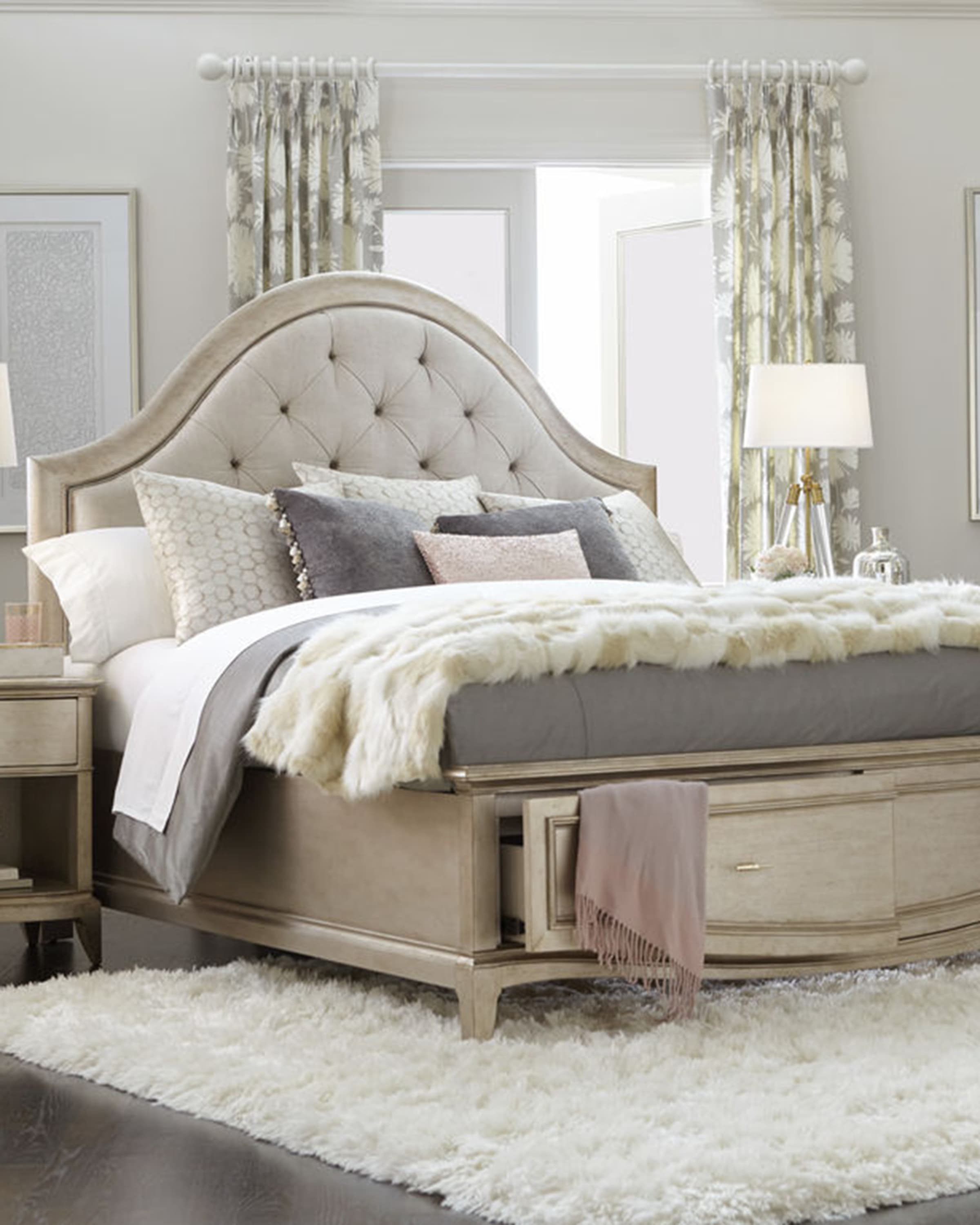 Montane Tufted Queen Bed with Drawers