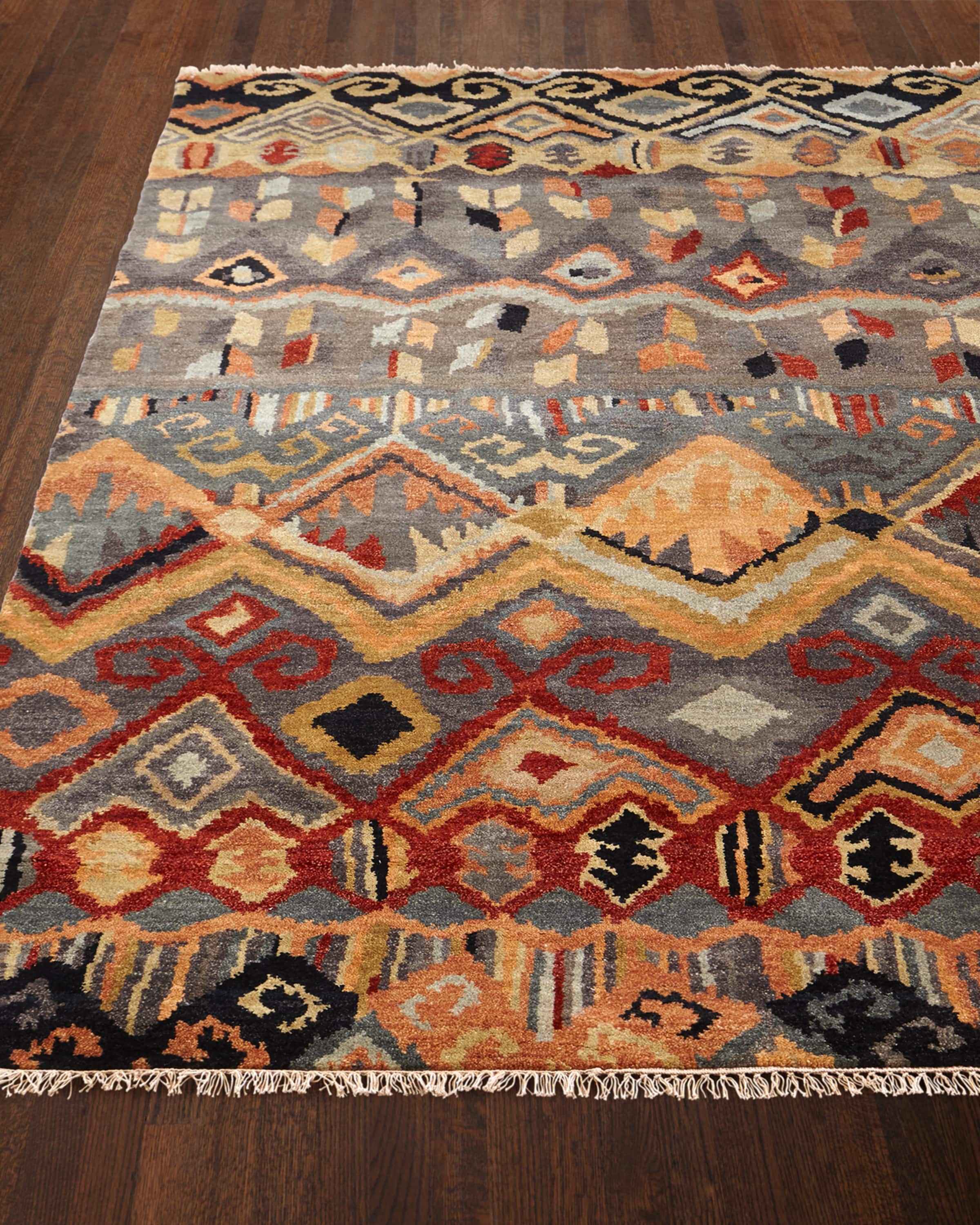 Noam Earth Hand-Knotted Runner, 3' x 10"