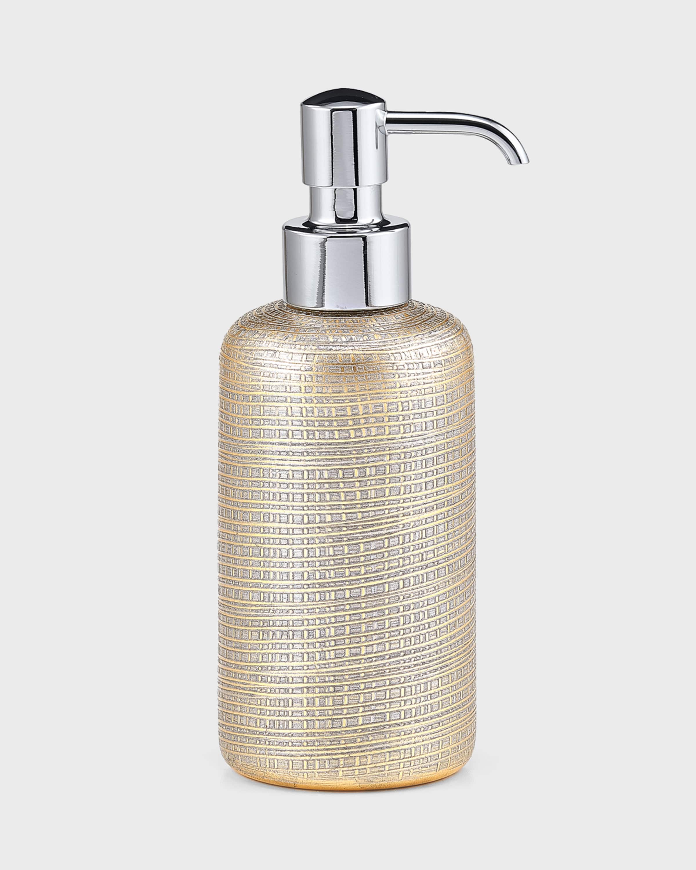 Labrazel Woven Metallic Pump Dispenser with Chrome Polished Top