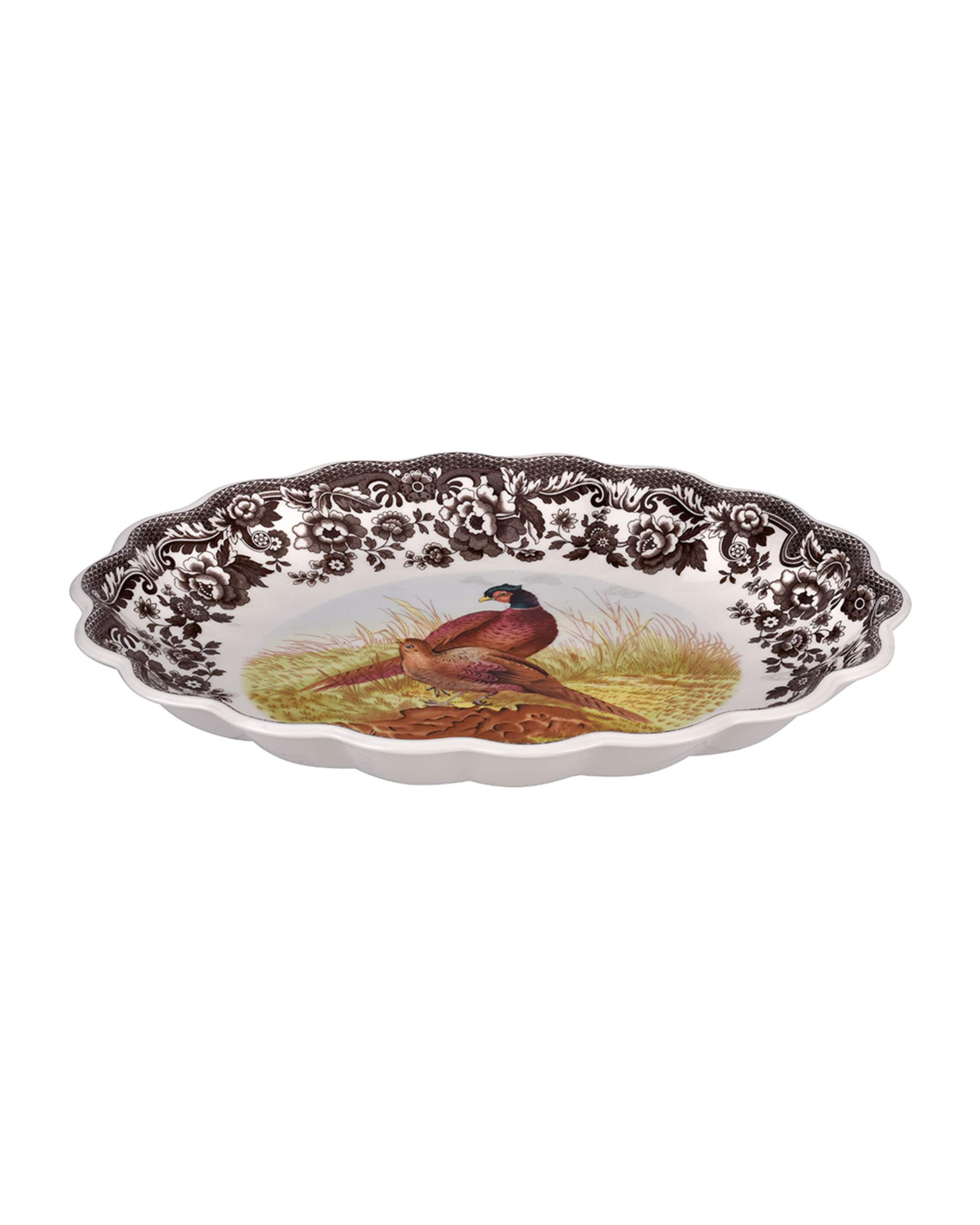 Spode Pheasant Oval Fluted Dish