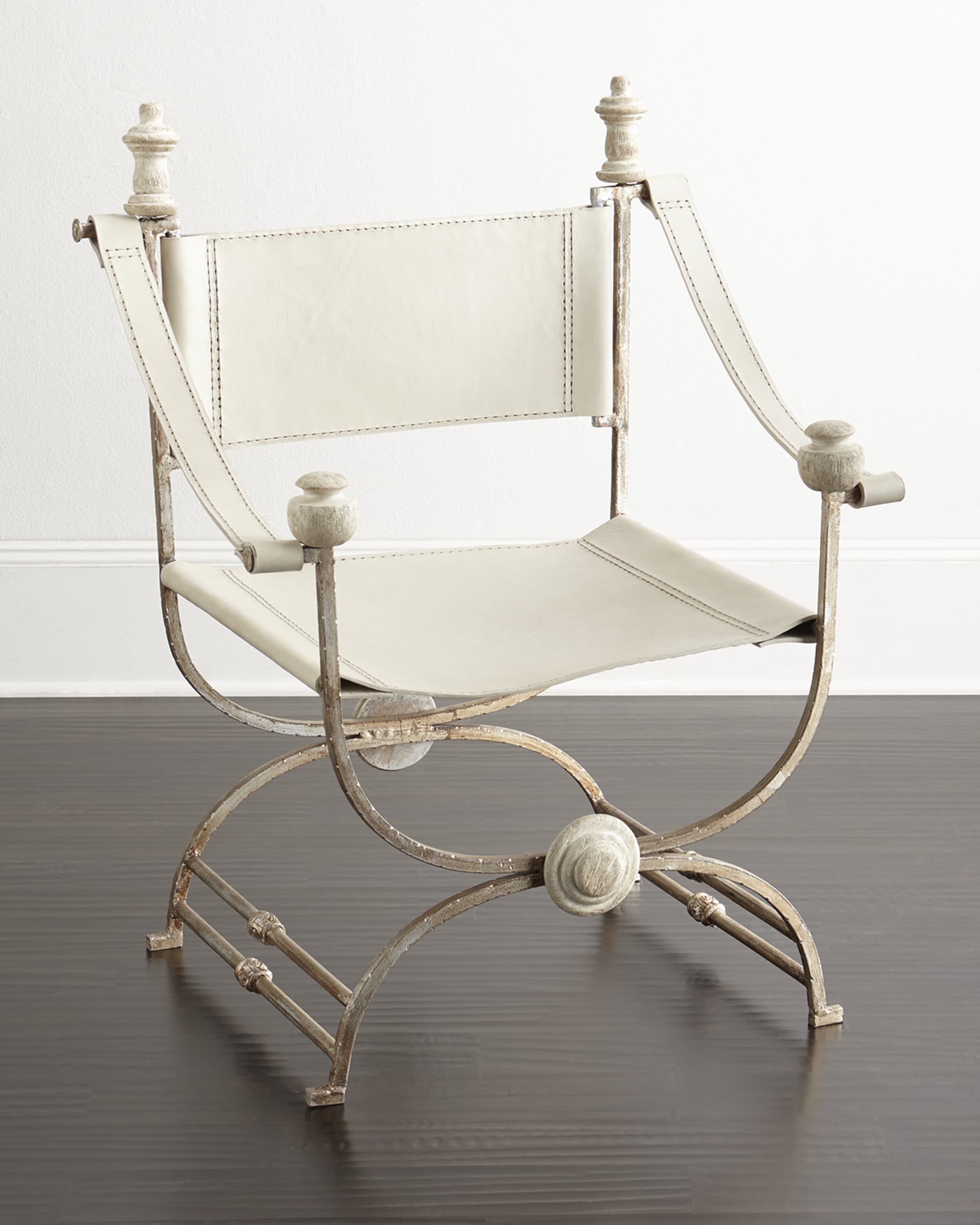 Martina Ivory Leather Chair