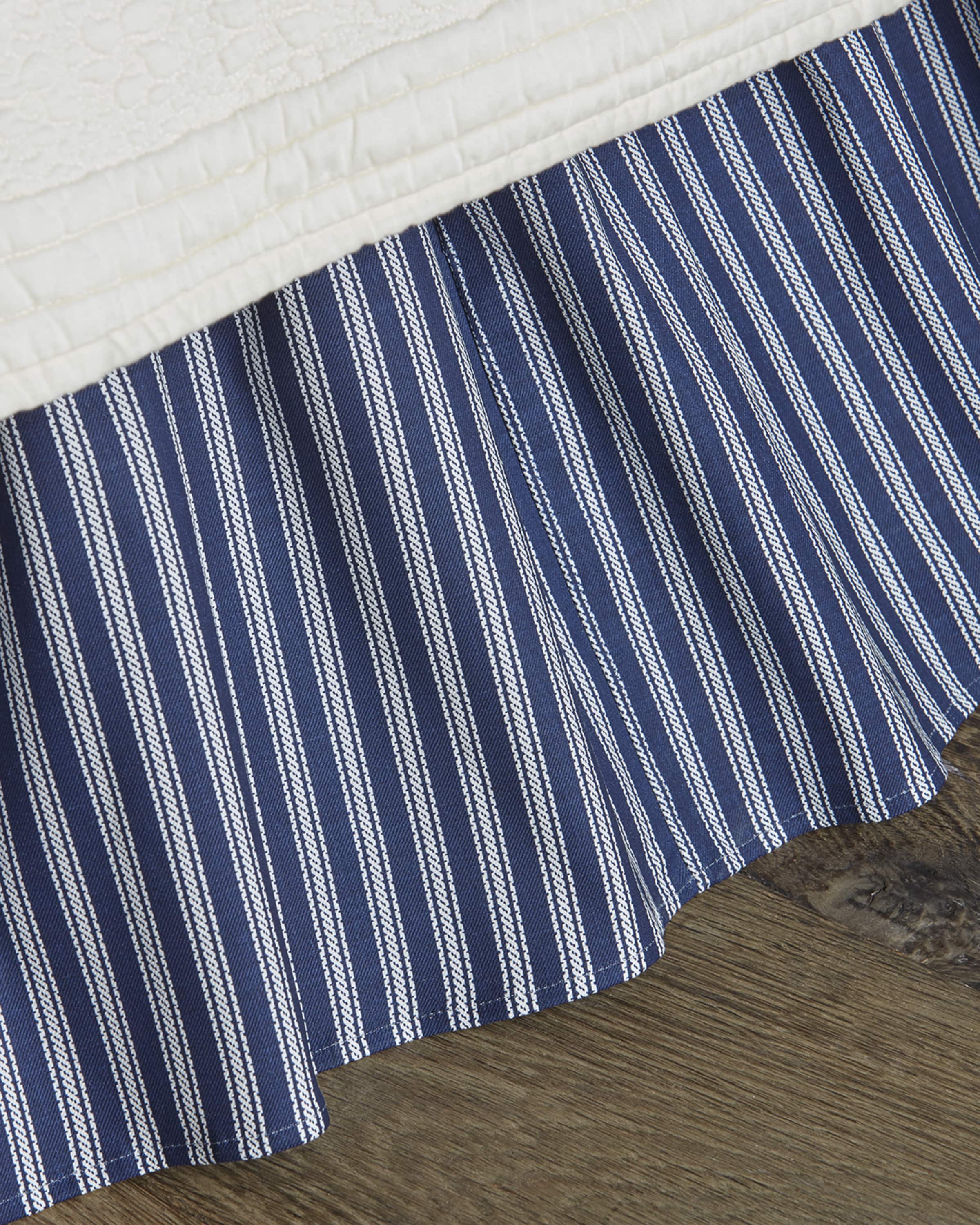 Sherry Kline Home Queen Country Toile Striped Dust Skirt