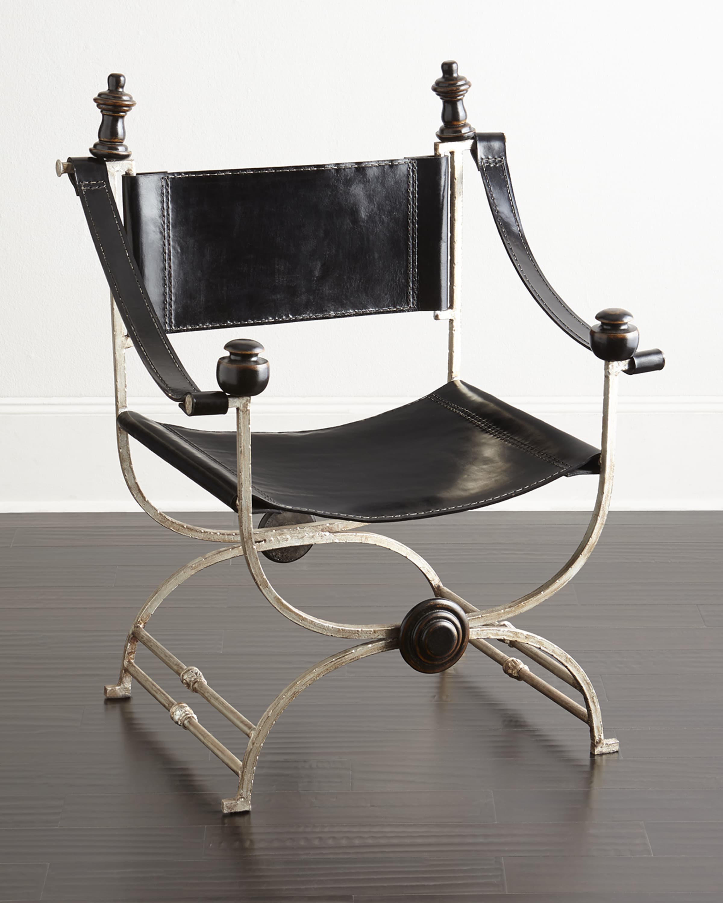 Martina Ebony Leather Chair