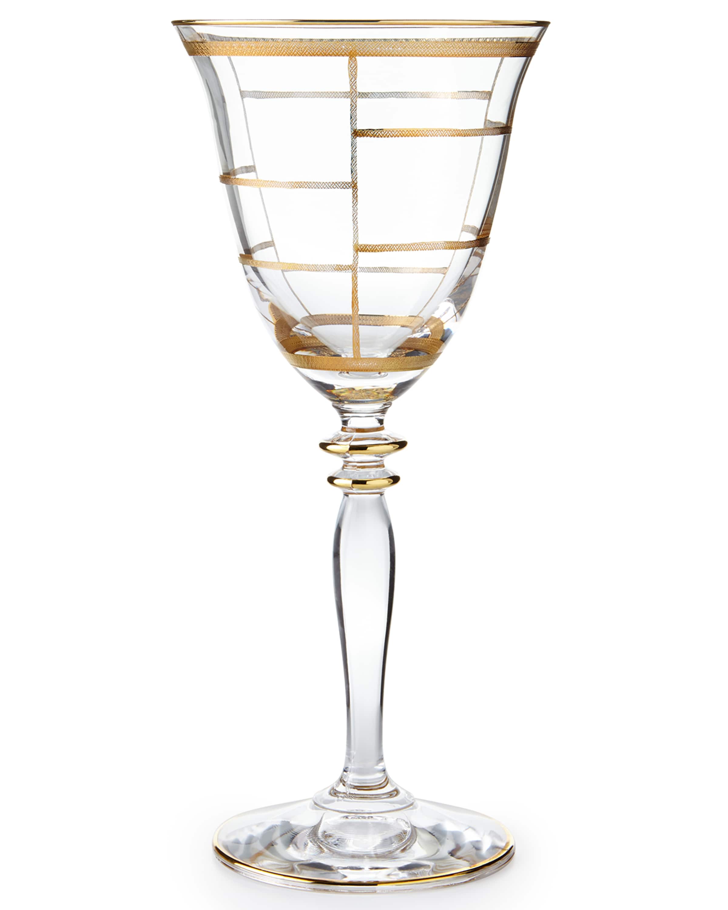 Vietri Elegant Grid Wine Glass