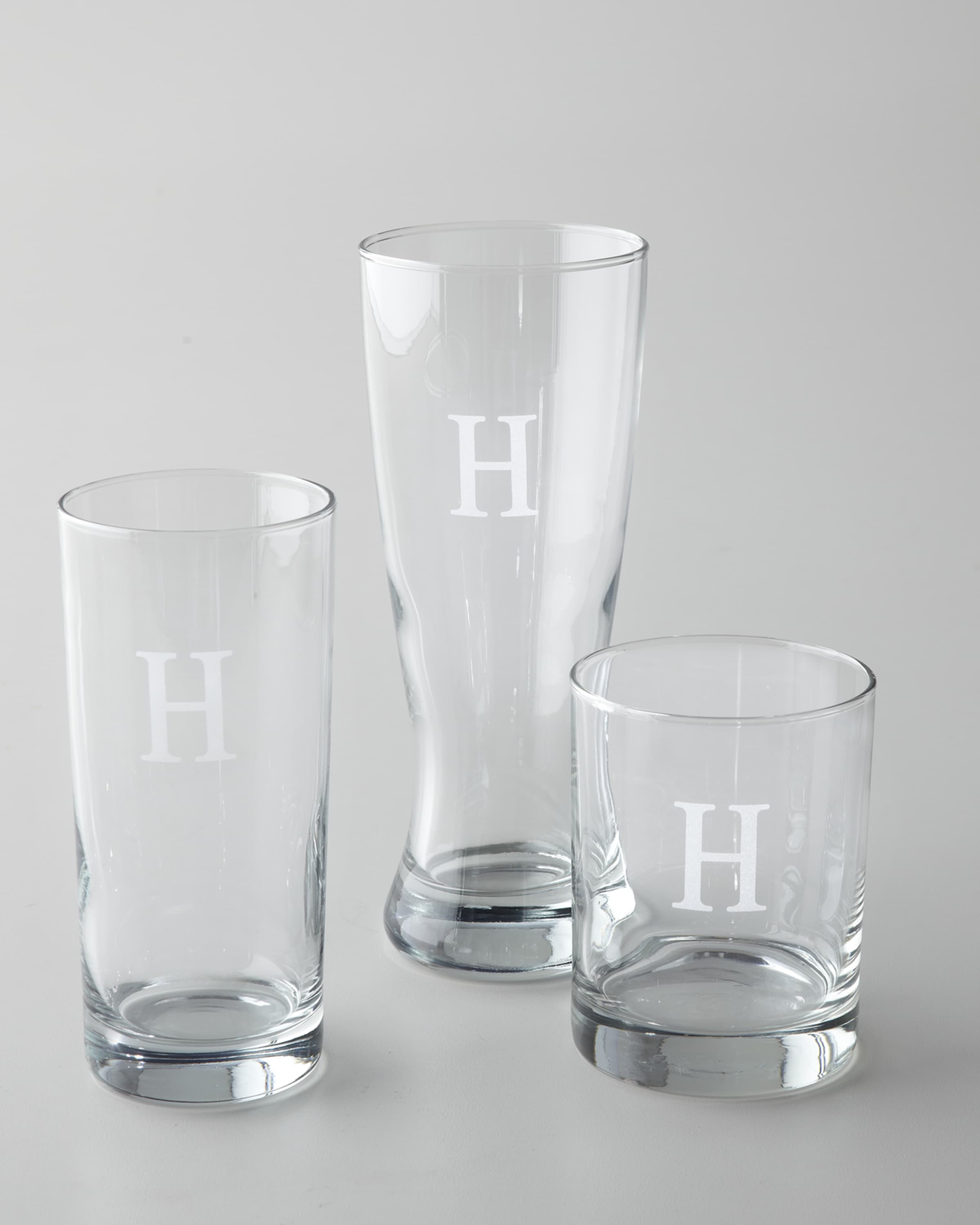 Monogrammed Double Old-Fashioneds, Set of 4