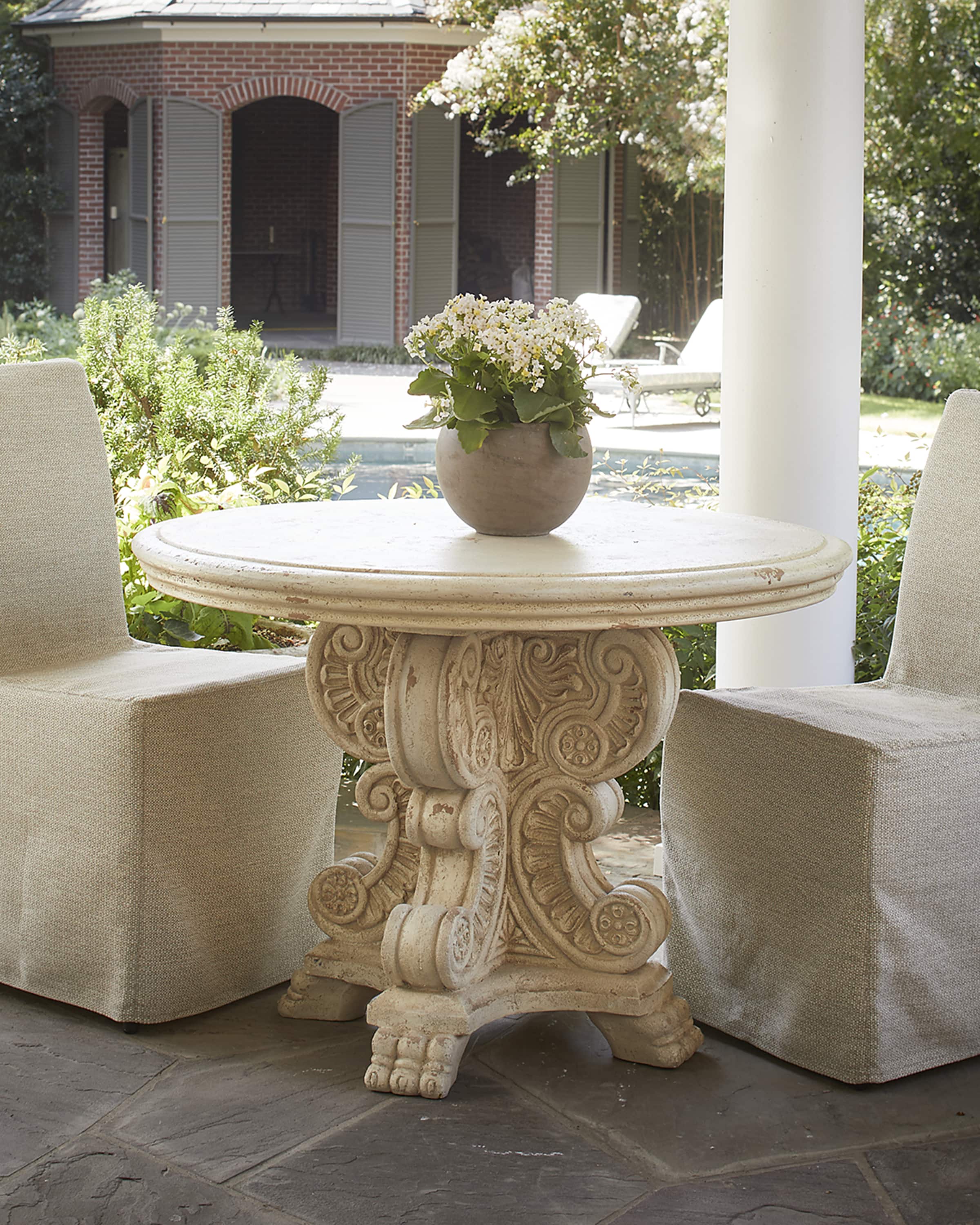 42" Scrollwork Outdoor Dining Table