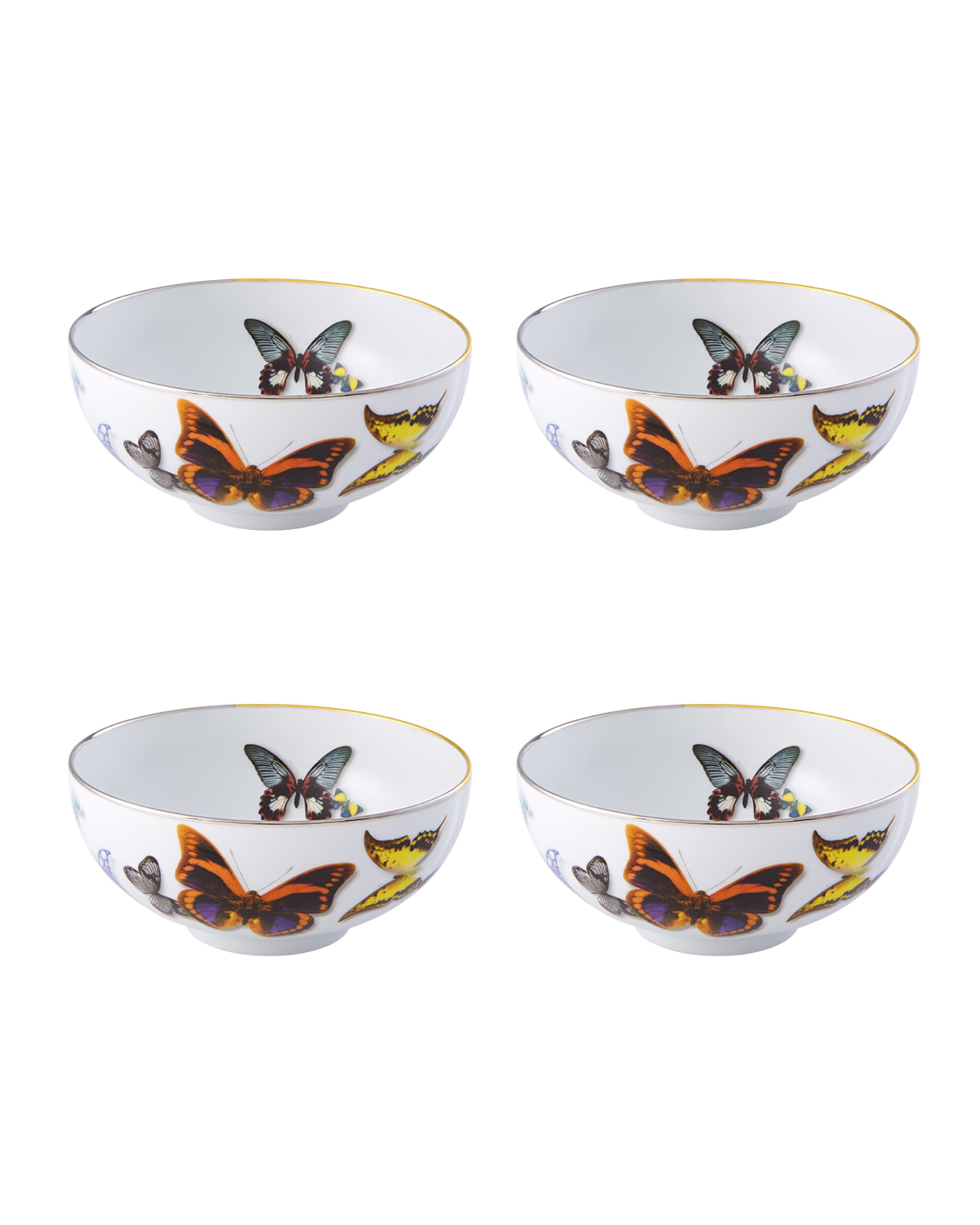 Christian LaCroix X Vista Alegre Butterfly Parade Soup Bowls, Set of 4