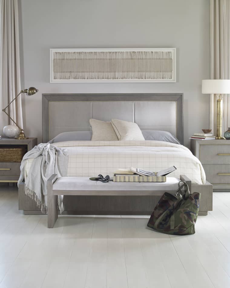 Century Furniture Kendall Velvet Upholstered King Bed