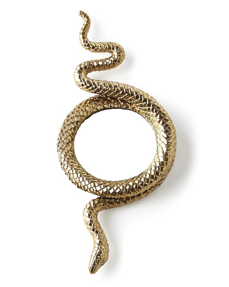L'Objet Snake Large Gold-Plated Magnifying Glass