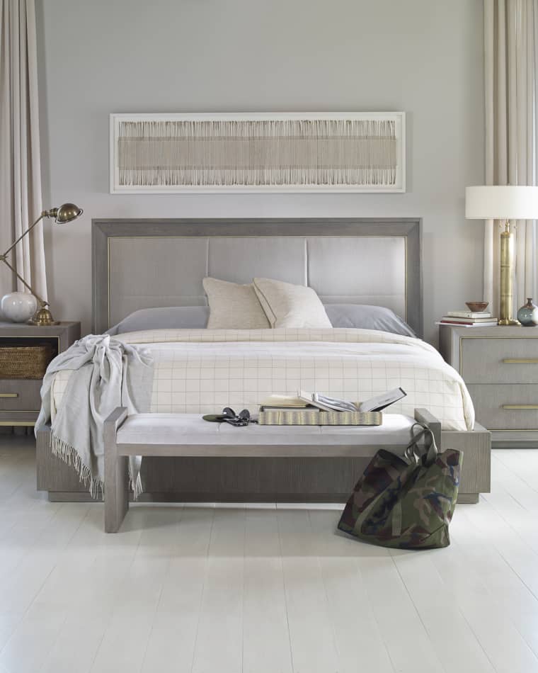 Century Furniture Kendall Velvet Upholstered California King Bed