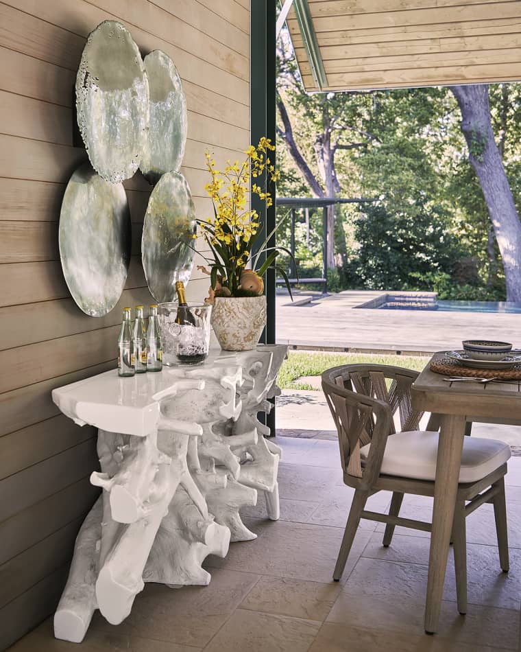 The Phillips Collection Cast Root Outdoor Console Table