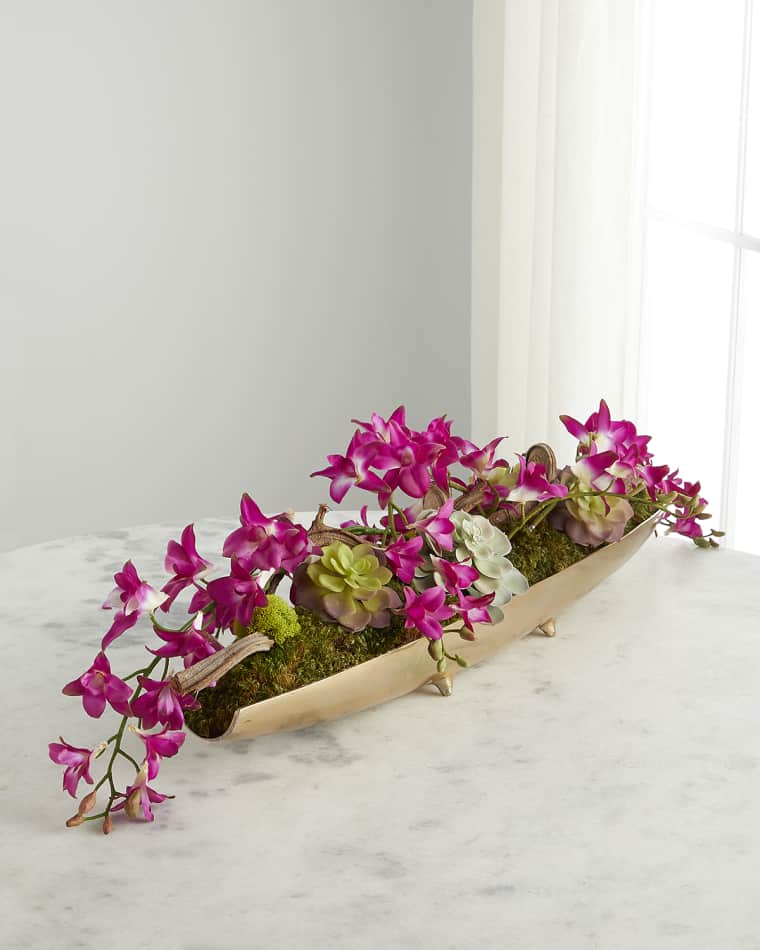 John-Richard Collection Curling Orchids Faux-Floral Arrangement
