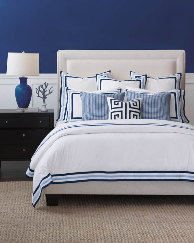 Eastern Accents Watermill Taupe Oversized Queen Duvet Watermill Indigo Oversized King Duvet Watermill Taupe King Sham