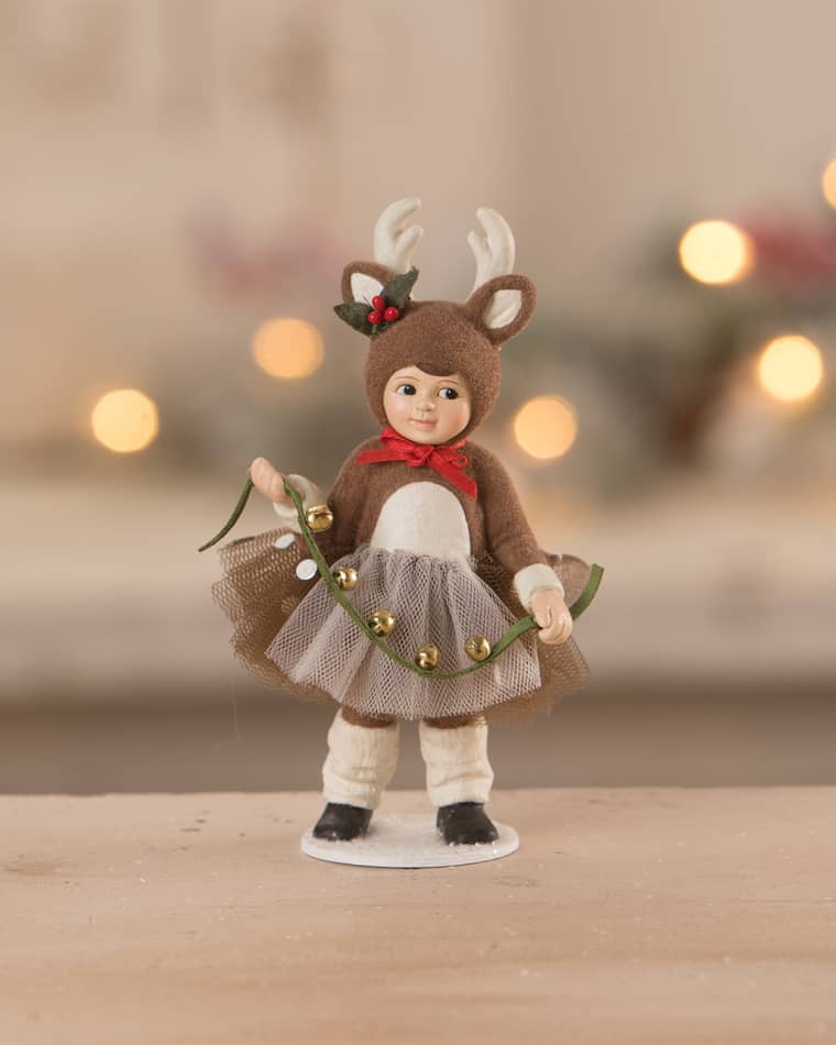 Bethany Lowe Reindeer Lily Christmas Figurine