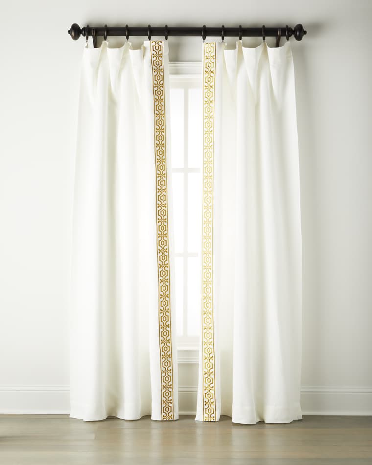 Home Silks Two Andes Brilliant Golden Curtains, 96"L Andes Brilliant Gold Curtains, 108" - Set of 2 Two Andes Natural Curtains, 96"L