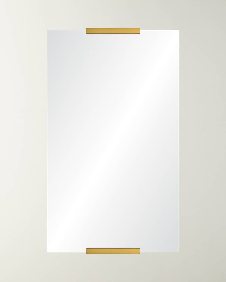 Mirror Home Burnished Brass Rectangle Mirror - 40"