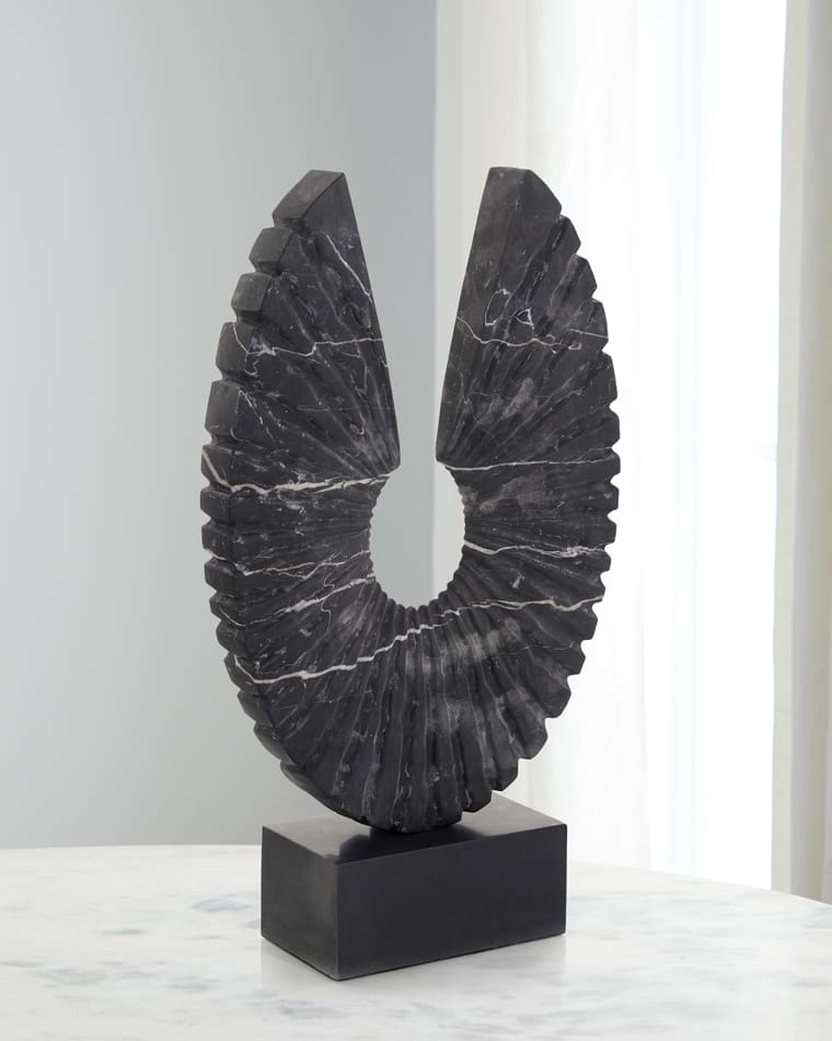 John-Richard Collection Black Marble Sculpture I