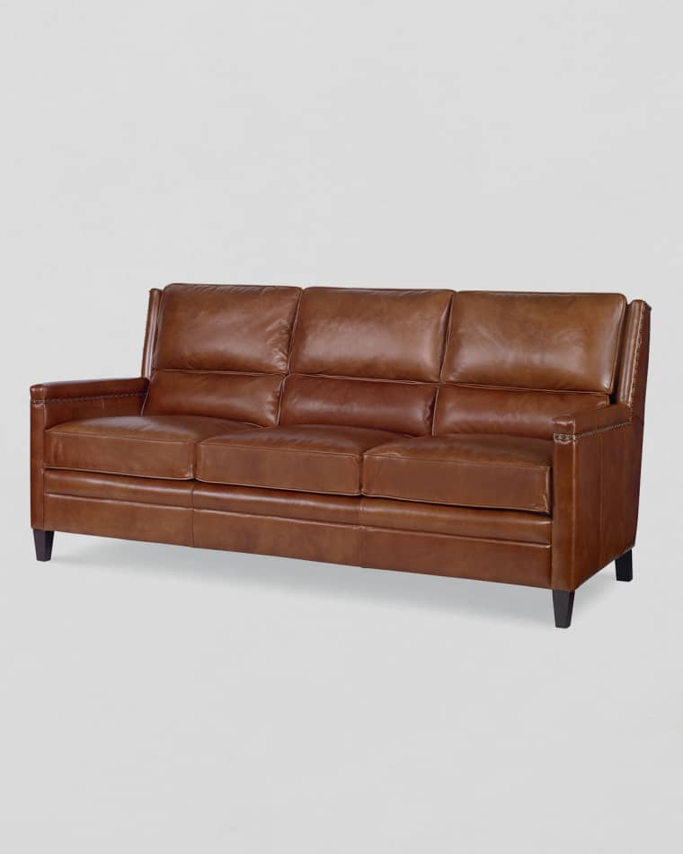 Century Furniture Bernard Leather Sofa - 77.5"