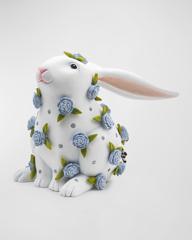 Patience Brewster Patience Brewster Periwinkle Peony Sitting Rabbit Figure