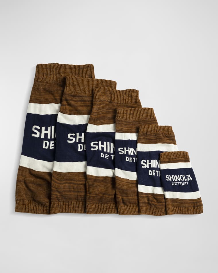Shinola Logo Striped Pet Sweater, Size S