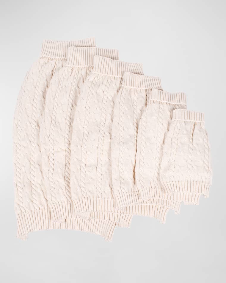 Shinola Cable-Knit Pet Sweater, Size M