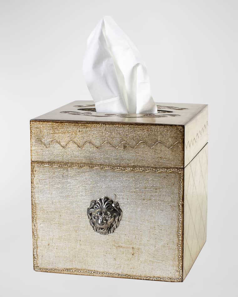 Arte Italica Florentino Leone Wooden Tissue Box Cover
