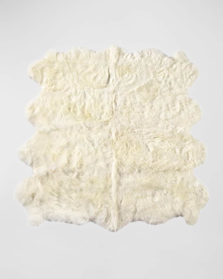 Four Hands Lalo Lambskin Rug, 5' 7" x 5' 7"