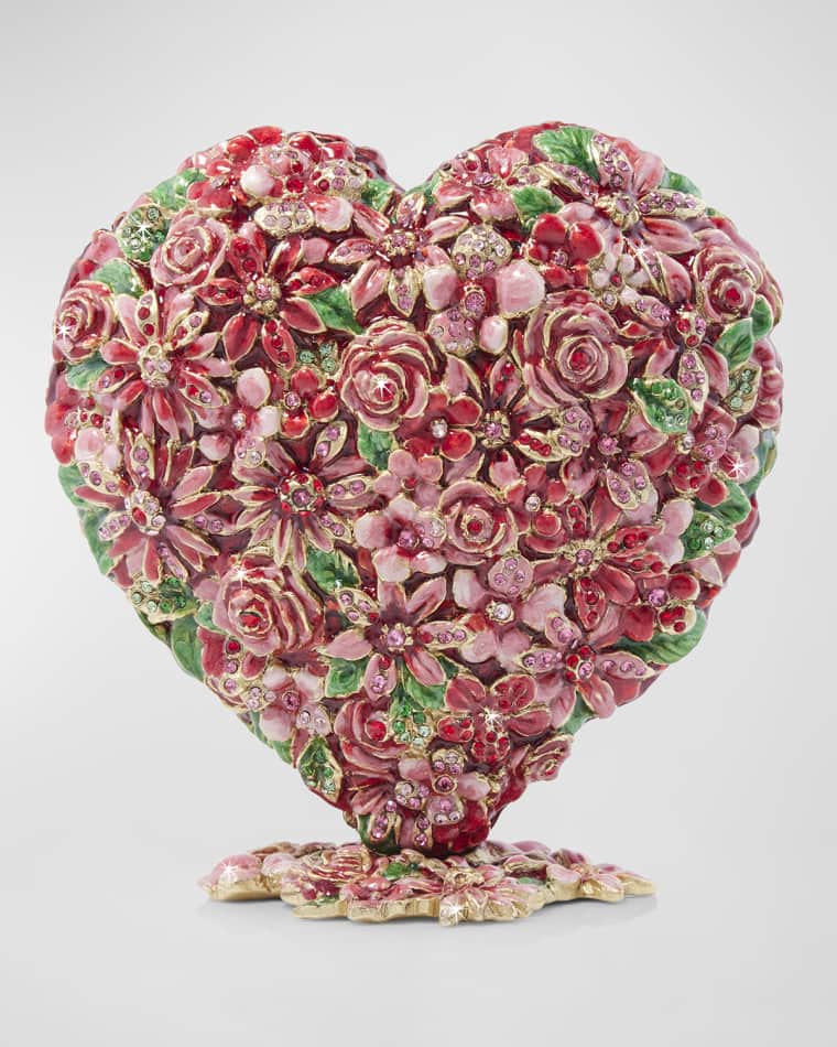 Jay Strongwater Floral Heart Objet