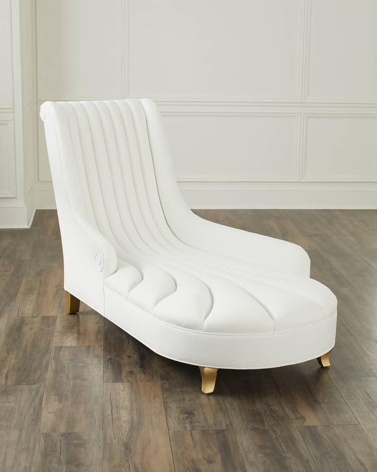 Haute House Thea Channel-Tufted Chaise