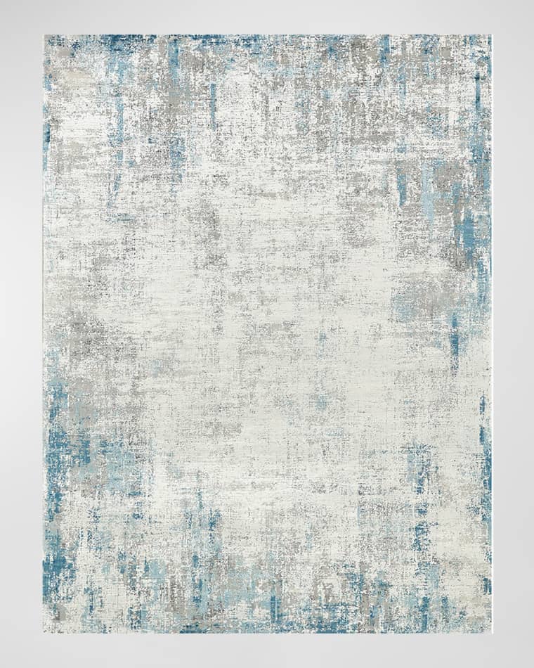 Exquisite Rugs Mercuri Power-Loomed Blue & Silver Rug, 8' x 10'