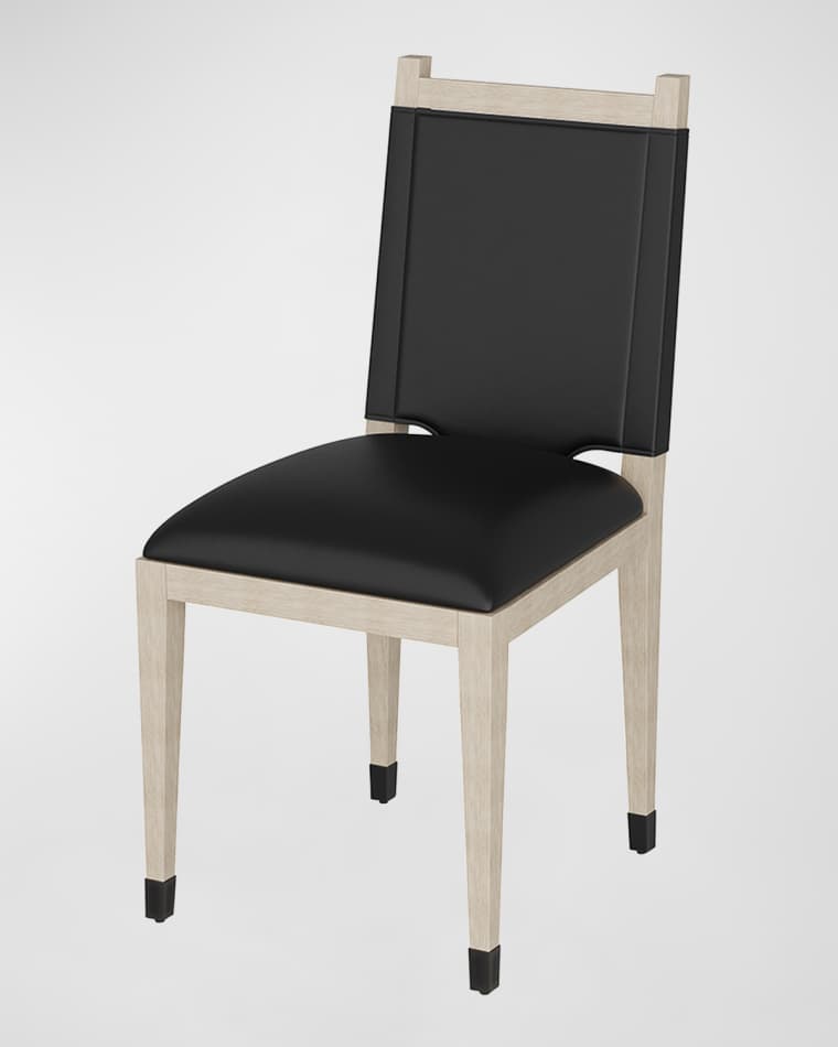 Arteriors Burdock Leather Dining Side Chair