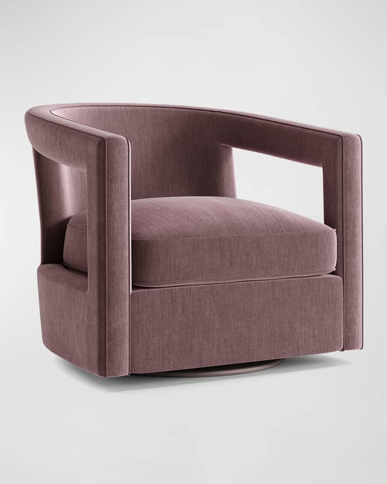 Bernhardt Alana Dark Purple Swivel Chair