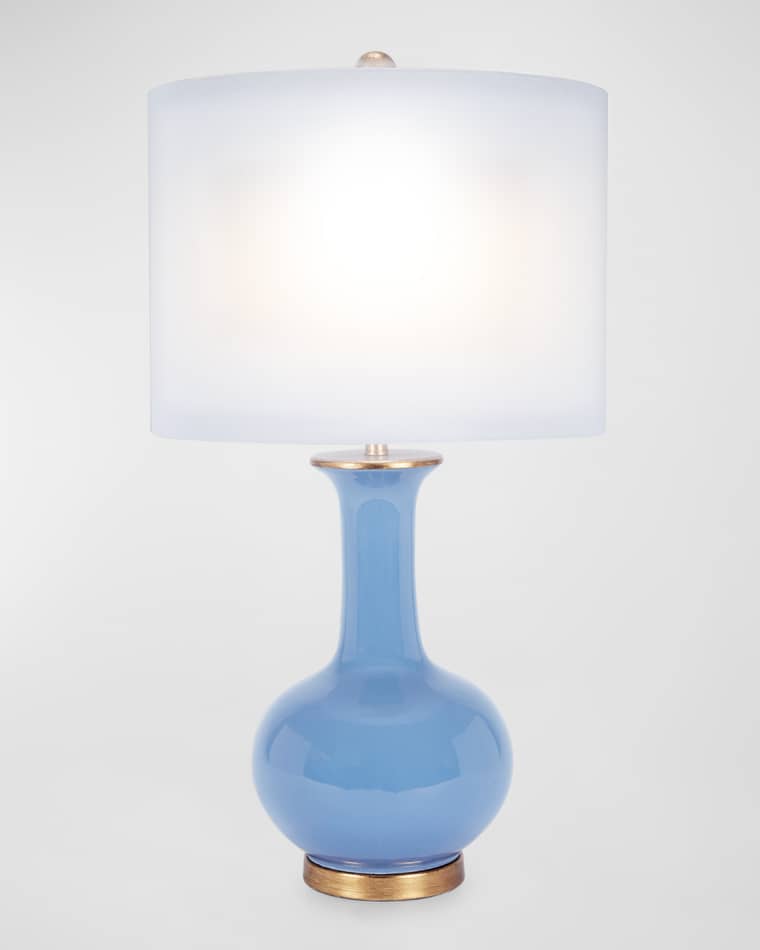 Emerson Parisian Blue Ceramic Table Lamp