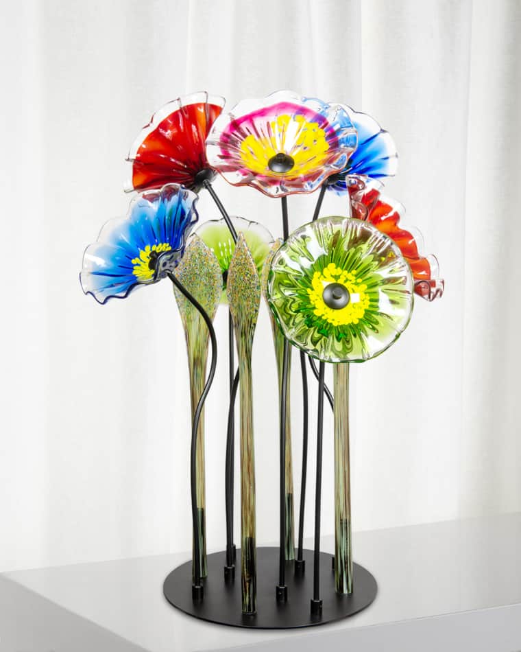 Dale Tiffany Floral Art Glass Decor