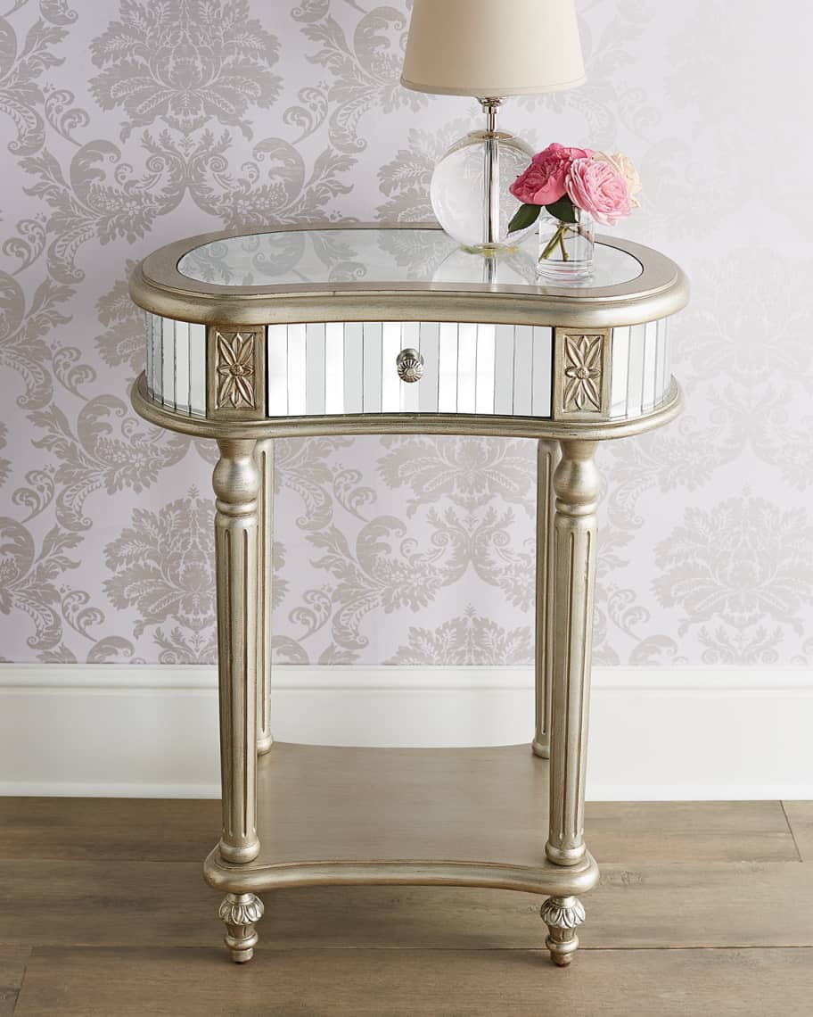 Image 2 of 3: Melrose Mirrored Side Table