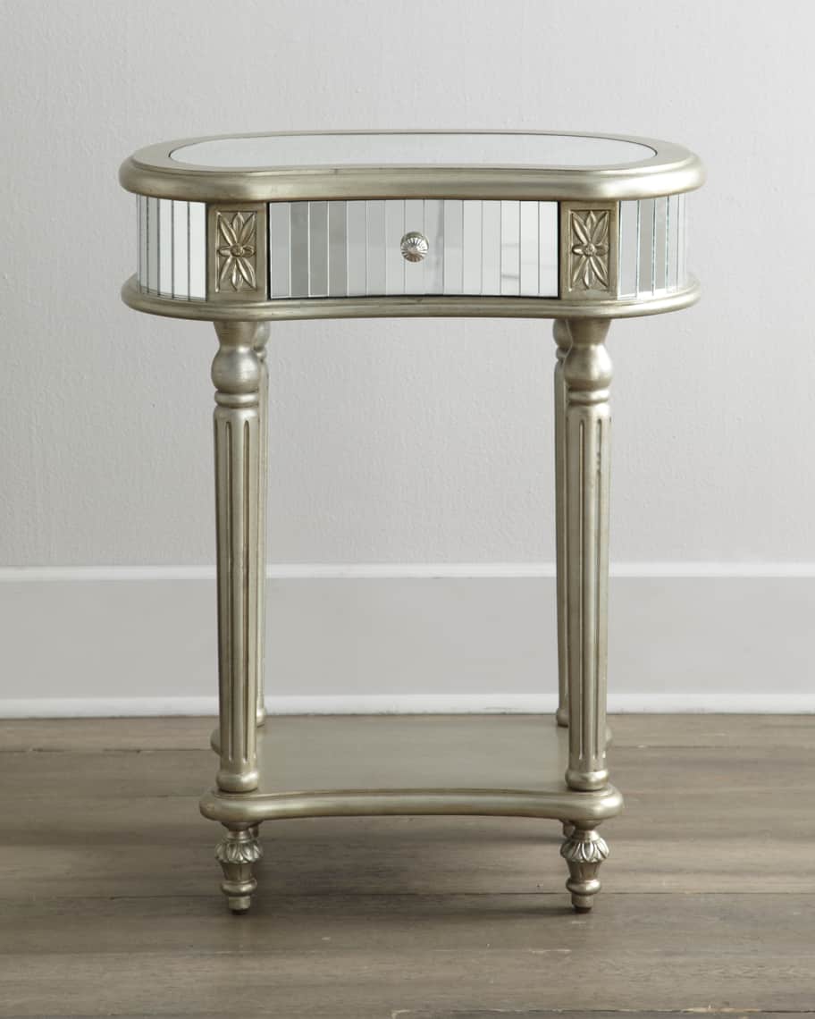 Image 1 of 3: Melrose Mirrored Side Table