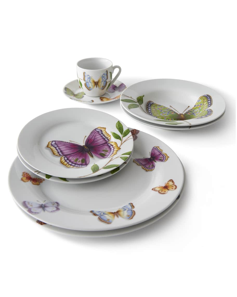 Image 1 of 6: 20-Piece Butterfly Dinnerware Set