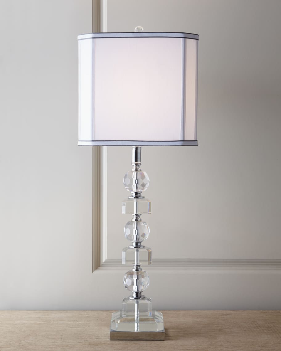 Image 1 of 5: Stacked Crystals Table Lamp