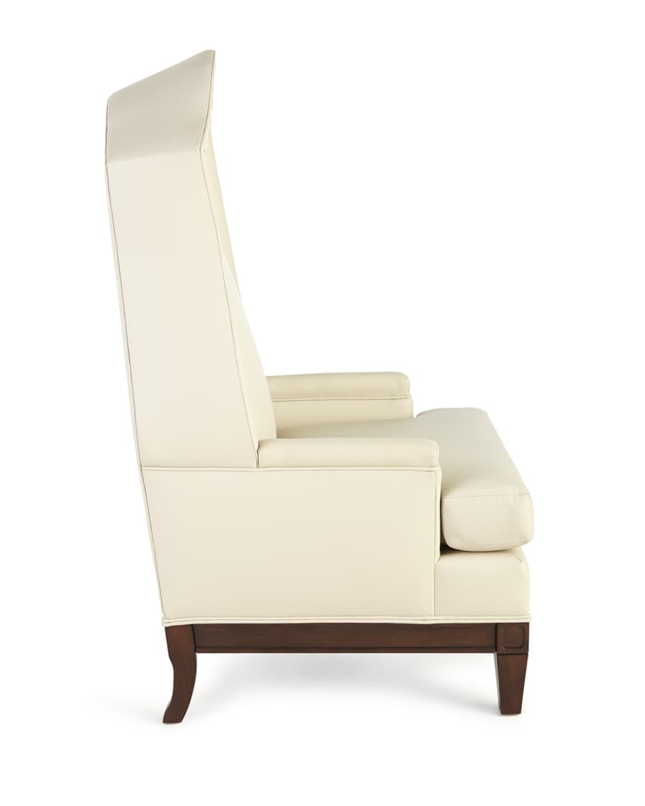 Image 3 of 3: Linwood Leather Host Chair