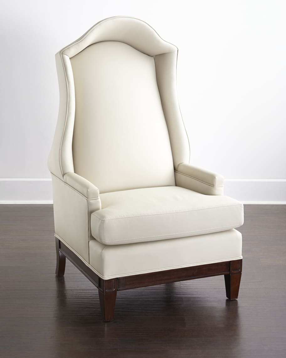 Image 1 of 3: Linwood Leather Host Chair