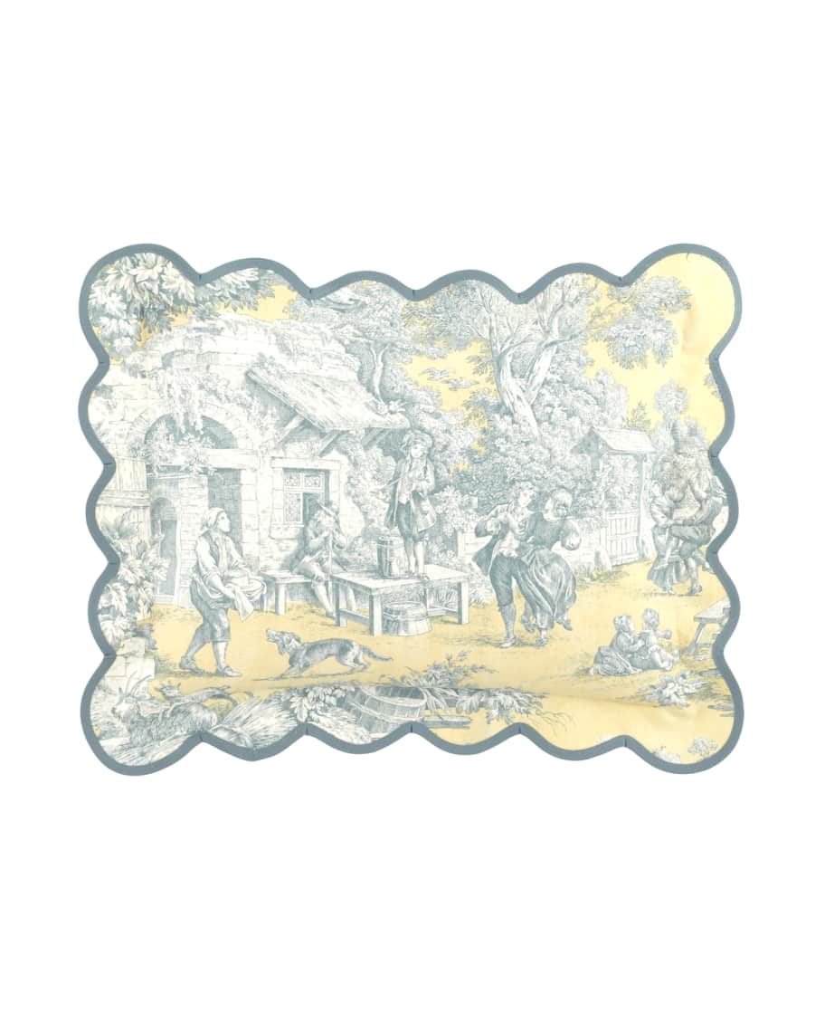 Image 2 of 2: Lutece Cypress Toile Pillow, 12" x 16"