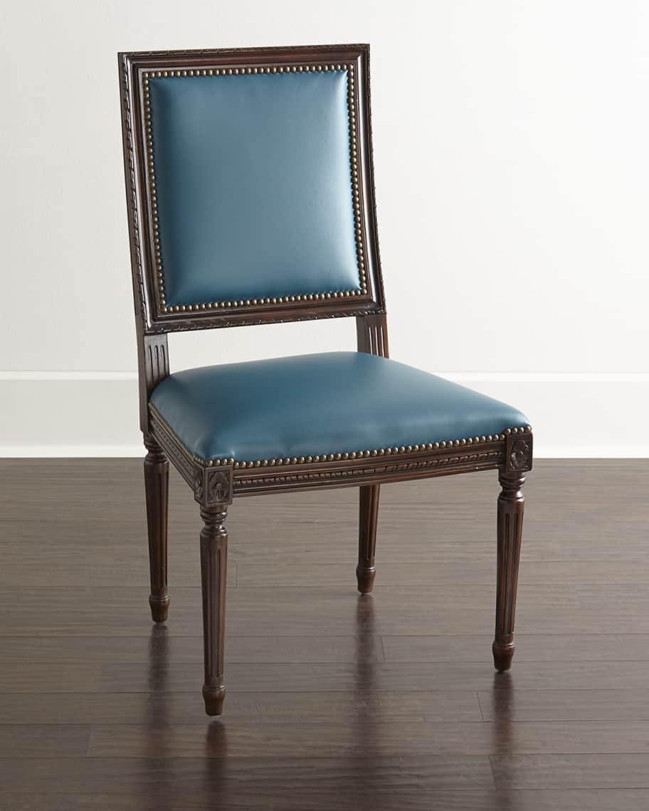 Image 1 of 4: Ingram Leather Dining Chair, A9