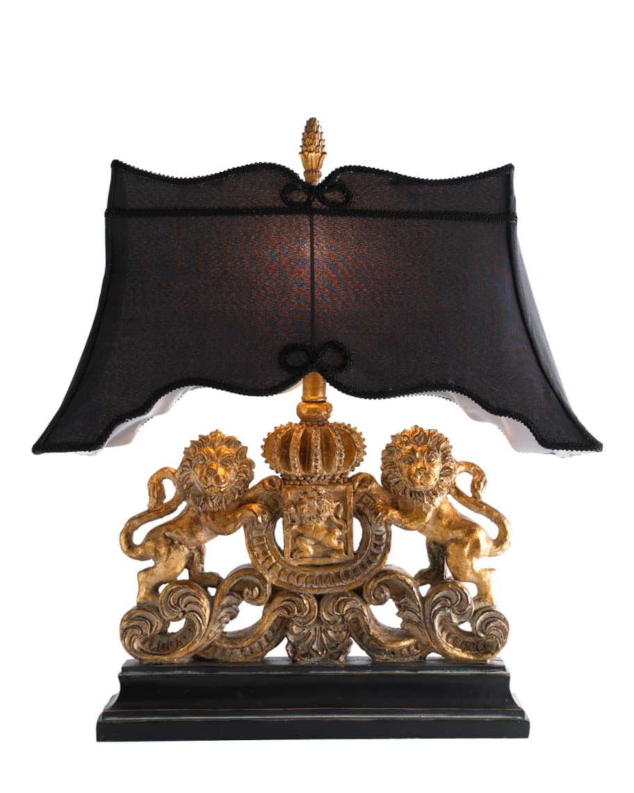 Image 2 of 3: Lion Crest Lamp