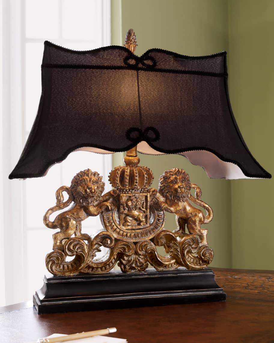 Image 1 of 3: Lion Crest Lamp