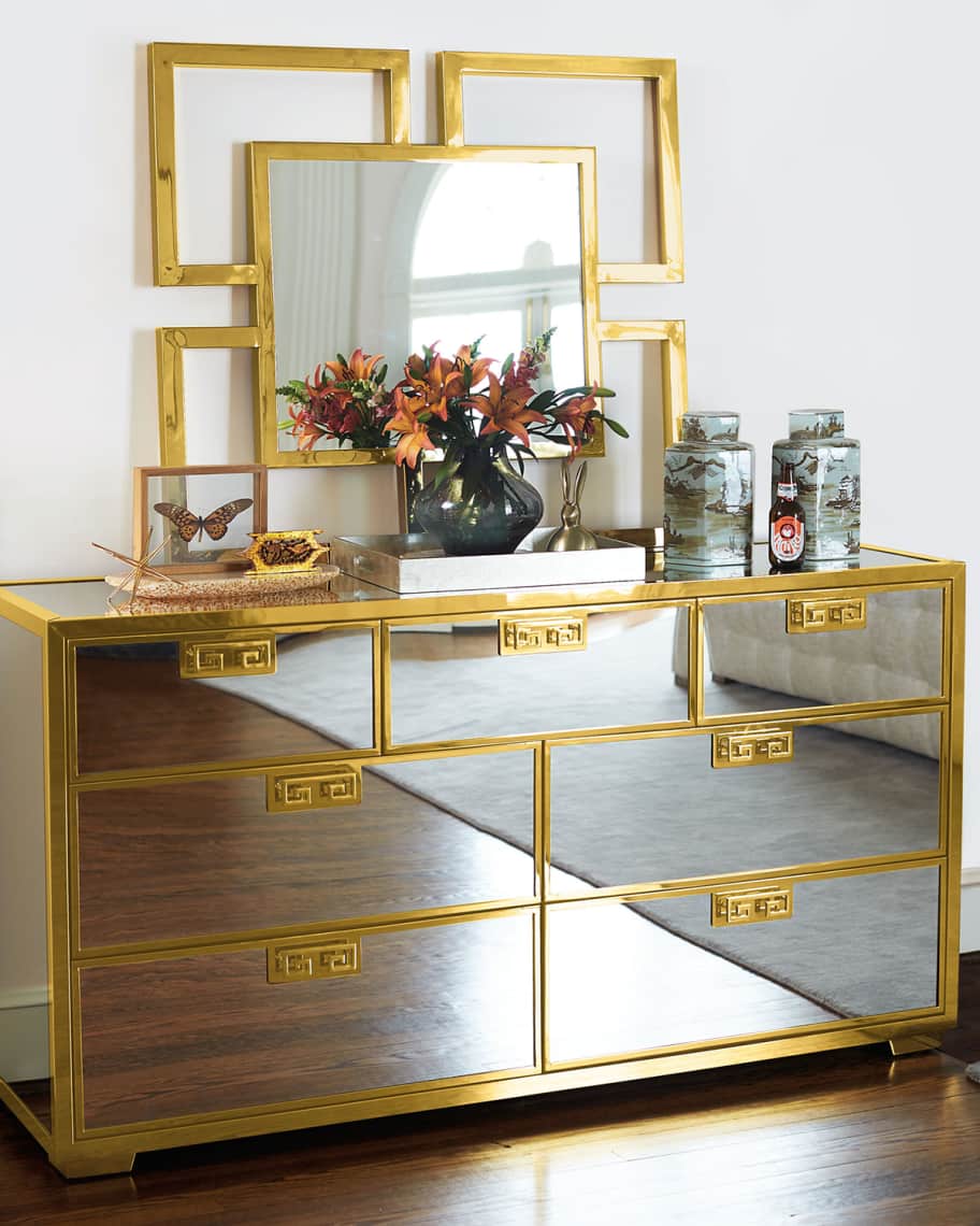 Image 3 of 5: Continental Mirrored Dresser